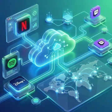 Digital streaming technology infrastructure with global network connections