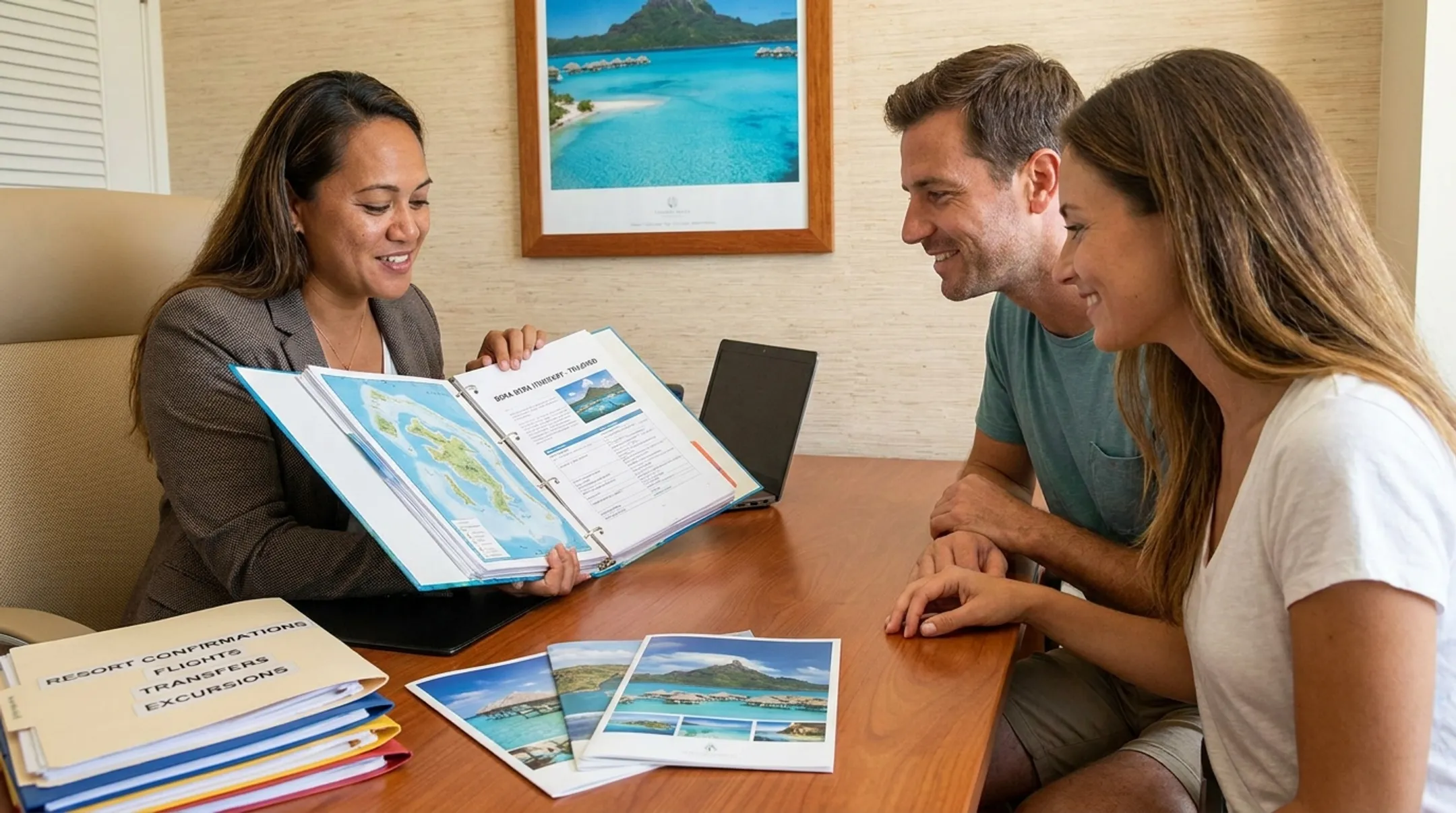 Tahiti travel advisor planning customized Bora Bora honeymoon itinerary