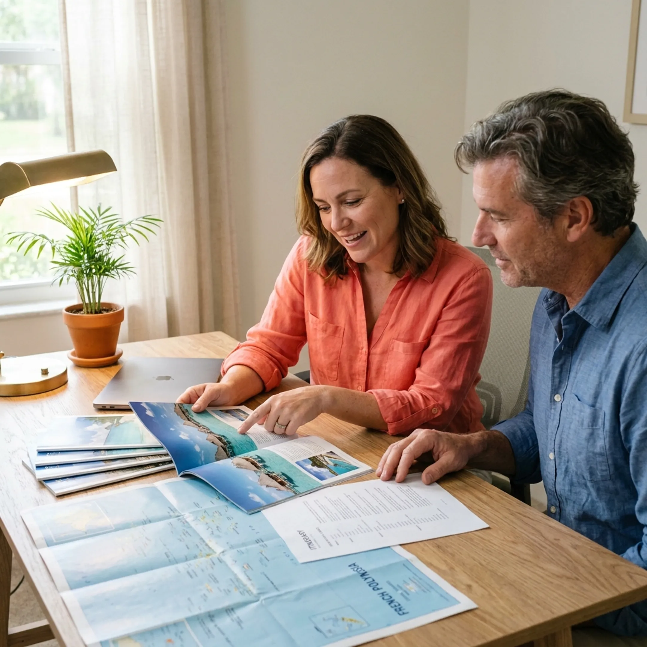 Travel advisor planning a Bora Bora vacation itinerary