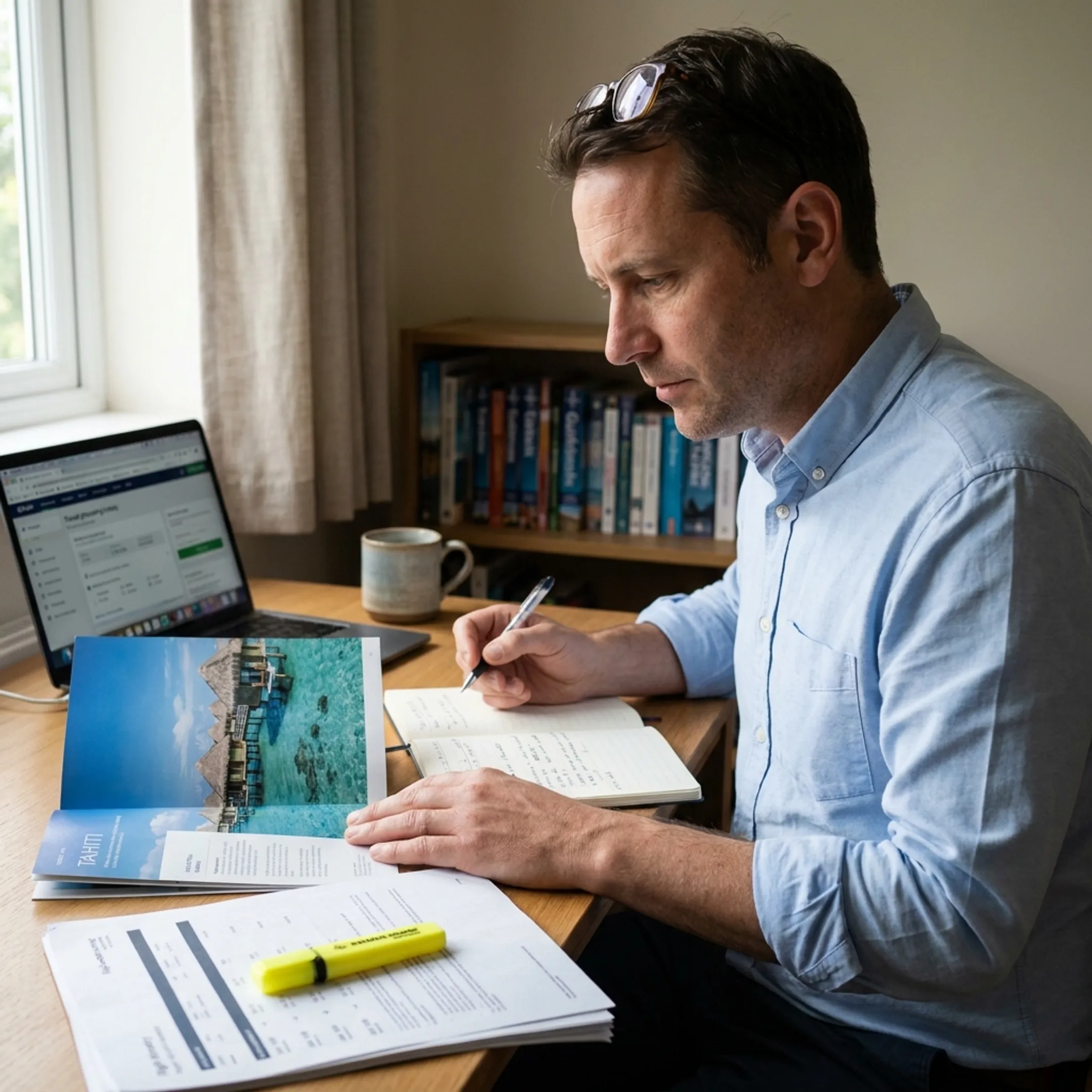 Travel advisor planning a customized Tahiti vacation itinerary