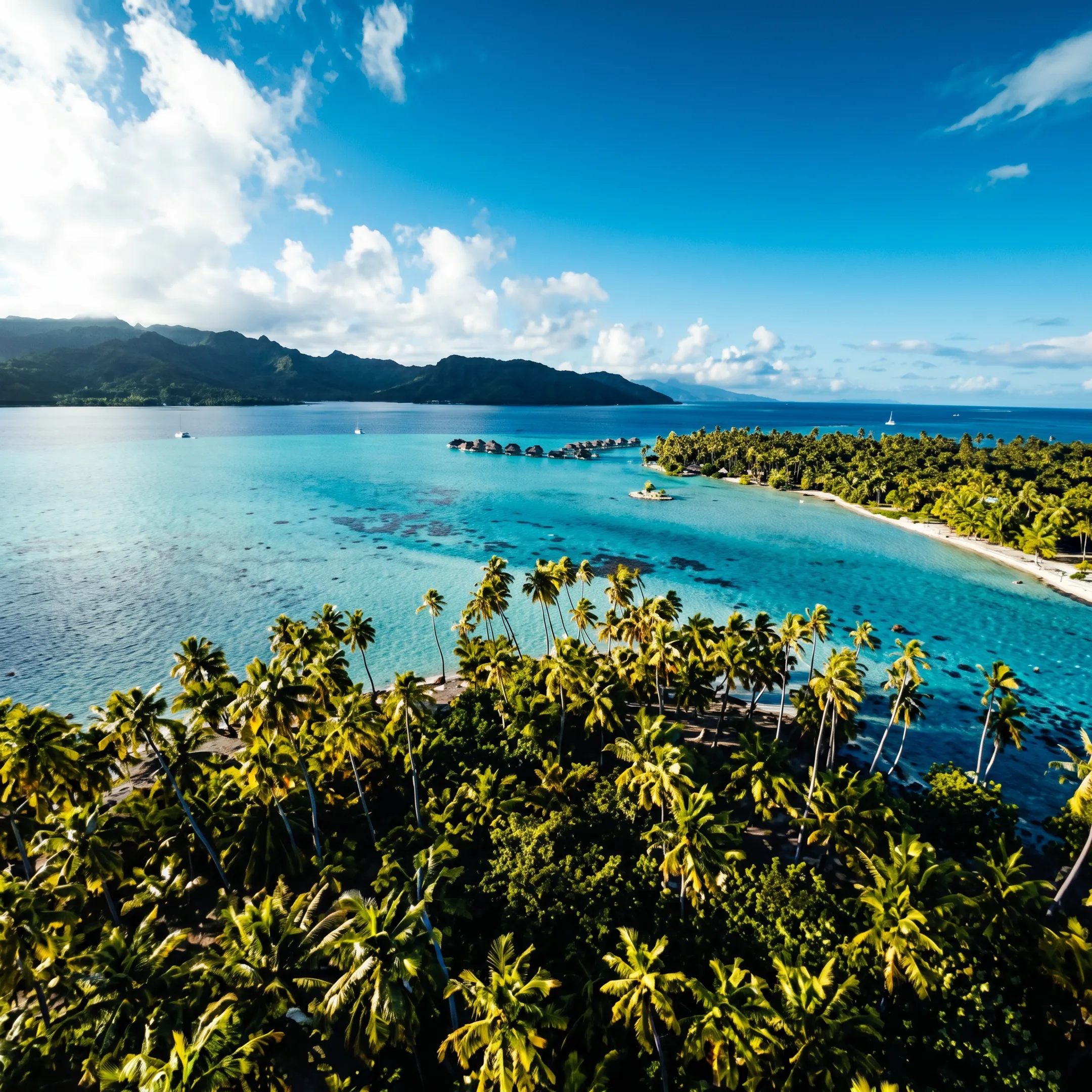 Travelers relaxing aboard a private yacht in a Tahiti lagoon