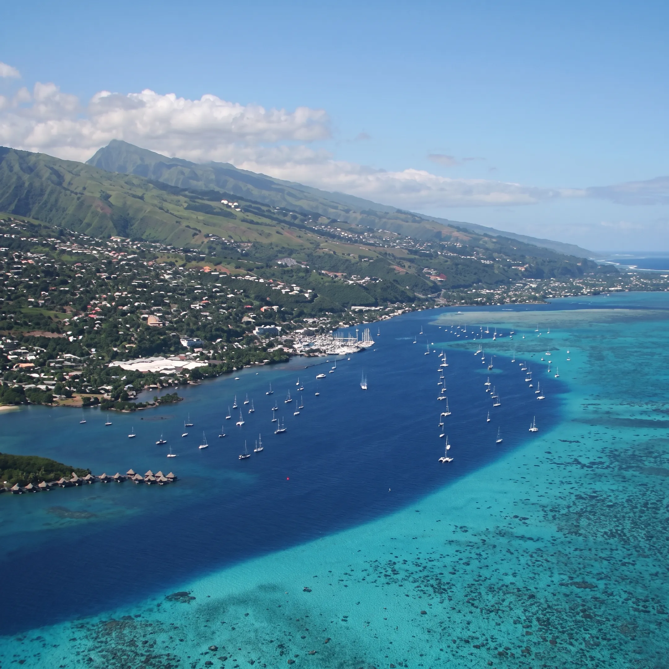 Travel advisor planning a personalized French Polynesia yacht itinerary beside a tropical island map