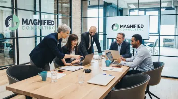 Magnified Consulting partners advising privately owned business client on sales strategy