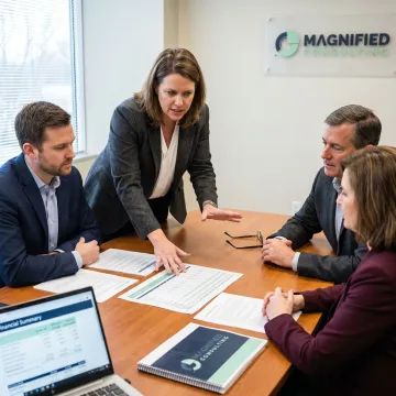Advisors creating a financial planning roadmap