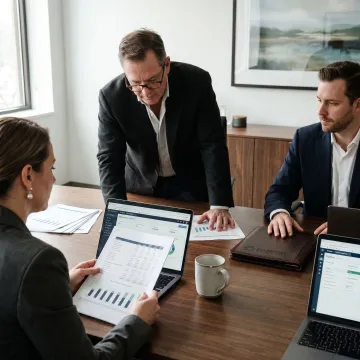 Sell-side M&A advisory meeting