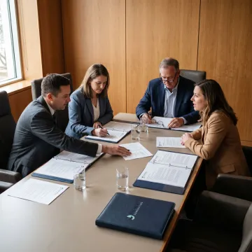 M&A advisors reviewing transaction strategy with family business owners