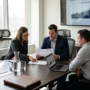 Business cash flow advisory meeting
