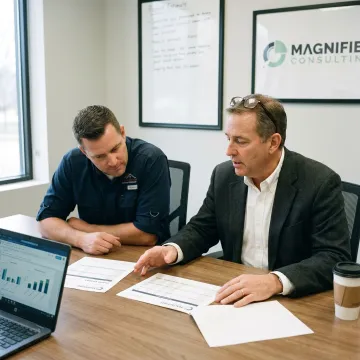 Fractional CFO advising roofing company owners