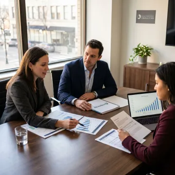 Healthcare growth strategy consultants in a planning meeting