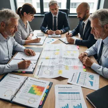 Consultants reviewing a business continuity roadmap