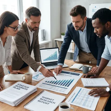 Consultants developing a startup business plan