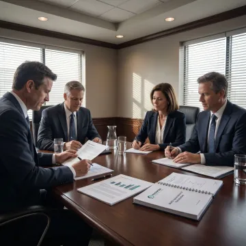 Family office advisors reviewing business strategy
