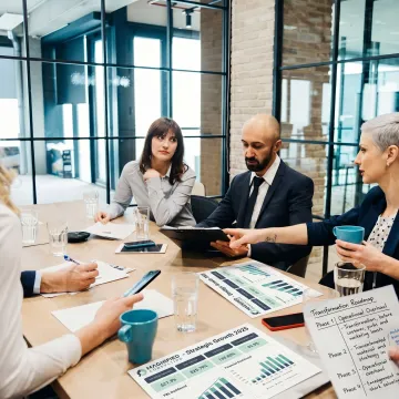Business transformation strategy consulting session