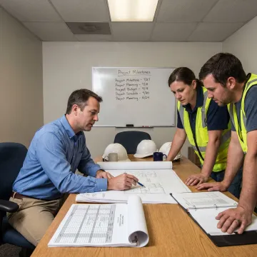 Construction management consulting meeting