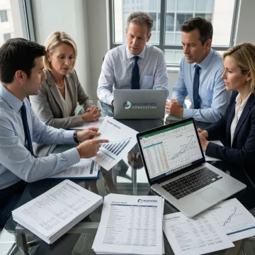 Business valuation meeting in Charlotte office