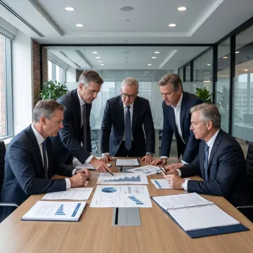 Leadership consultants advising executives
