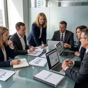 Leadership consultants advising a business team