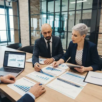 Business consultants leading a strategy session