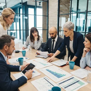 Revenue growth consultants analyzing business performance