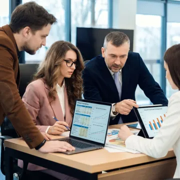 Consultants building financial projection models