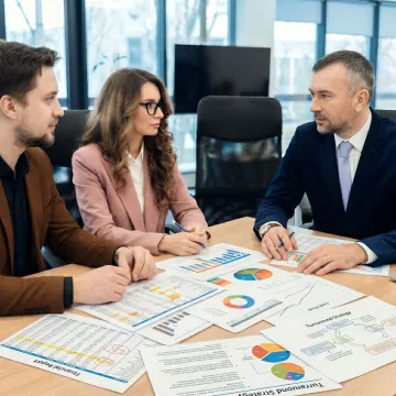 Business consultants planning a company turnaround
