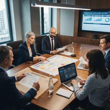 Lean enterprise consultants planning business improvements