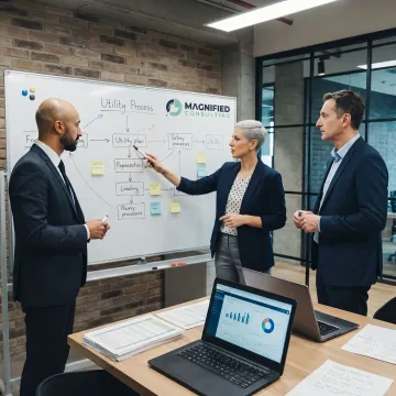 Consultants mapping utility business processes