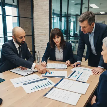 Consultants leading a financial strategy session