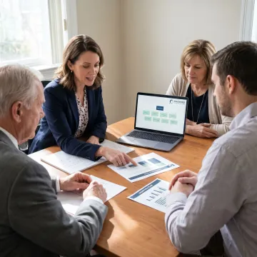 HR consulting meeting with family business owners