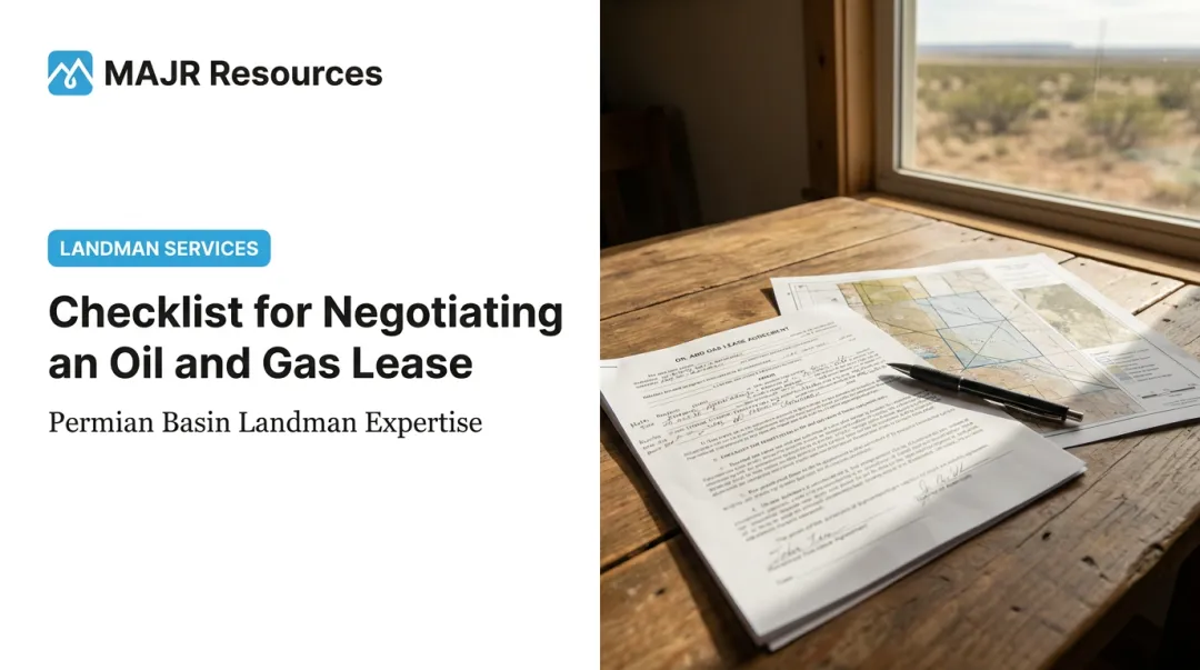 Checklist for Negotiating an Oil and Gas Lease