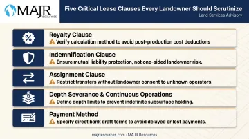 5 critical oil and gas lease clauses landowners must negotiate carefully