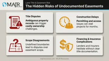 Four common consequences of undocumented or poorly recorded easements