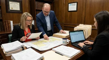 MAJR Resources landman team conducting mineral title curative research