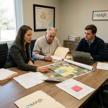 Advisors coordinating an energy project plan