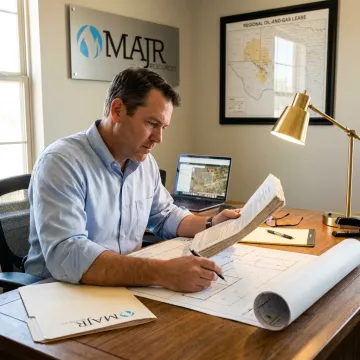 Landman reviewing property records
