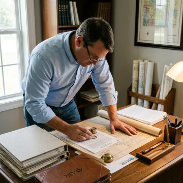 Landman reviewing property records
