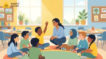 Teacher encouraging student in psychologically safe inclusive classroom discussion environment