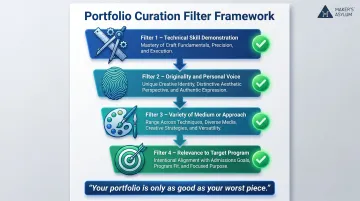 Portfolio curation criteria four-filter selection framework for university applicants