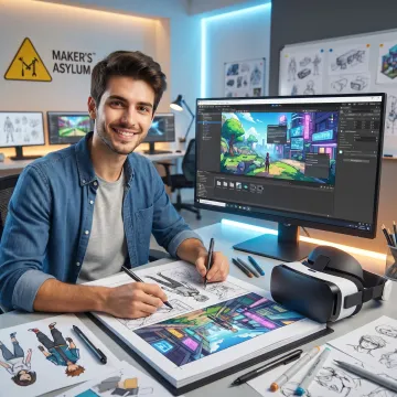 Anime-style VR game design workflow