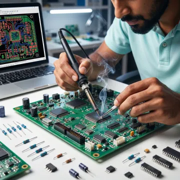 PCB design and soldering practice setup