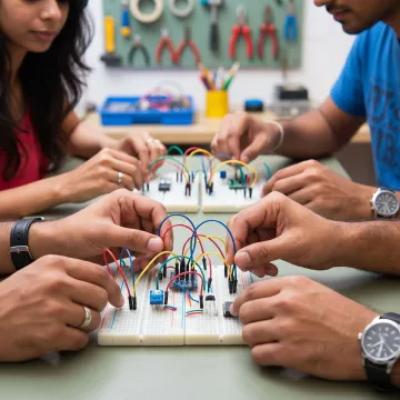Beginner electronics course with hands-on circuit building