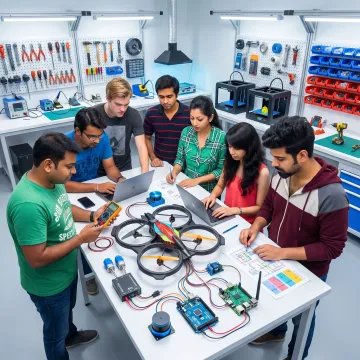 Learners building an industrial IoT prototype