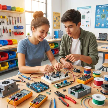 Students engaged in hands-on experiential learning