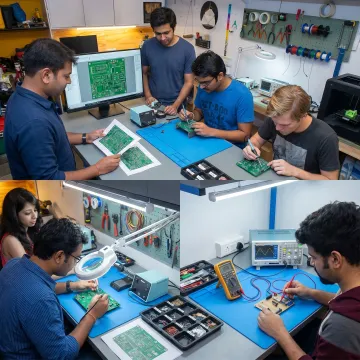 PCB design training with practical electronics work