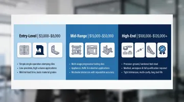 Three-tier custom hinge tooling cost ranges from entry to high-end