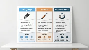 OEM motion control mechanism selection decision guide spring hinge gas strut counterbalance