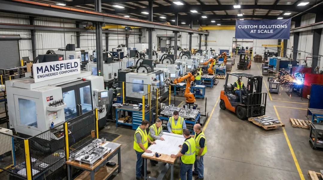 Mansfield Engineered Components Ohio manufacturing facility producing custom OEM hinge components