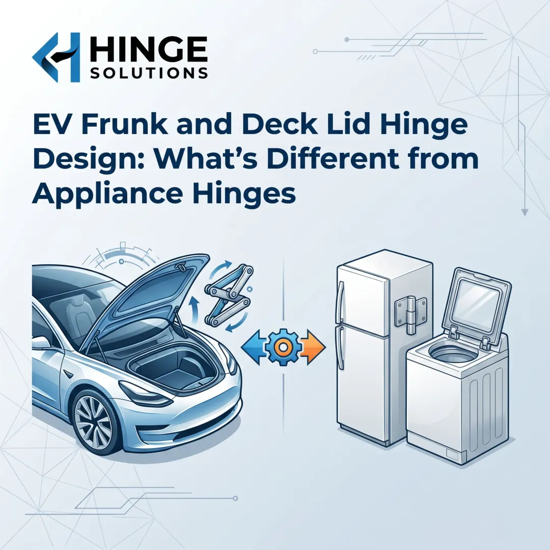 EV Frunk and Deck Lid Hinge Design: What's Different from Appliance Hinges