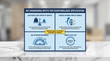 Four primary engineering inputs for counterbalance hinge specification and design