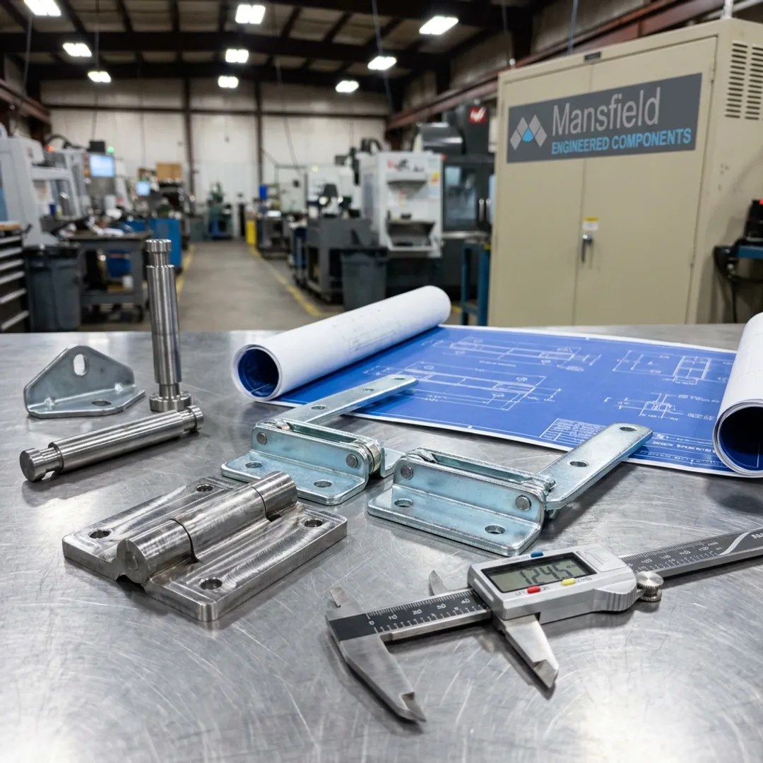 Precision aerospace hinge components in production